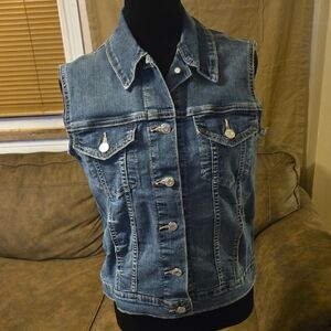 Signature By Levi Strauss & Co Denim Blue Vest Size M